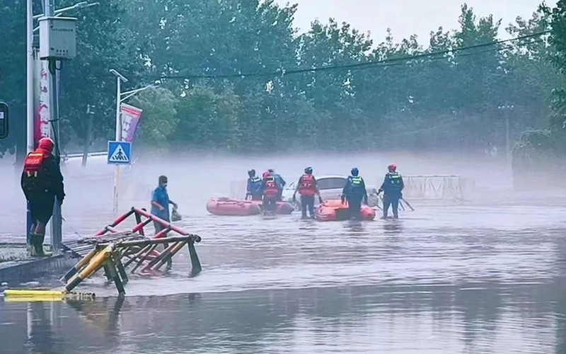 心系灾情, 念牵父老, 赛思伸岀援手